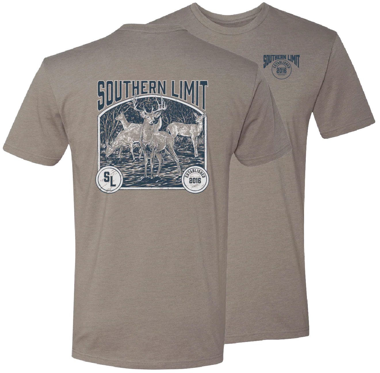 SL-123 Southern Limit Deer Hunting-Stone Grey - Image 4